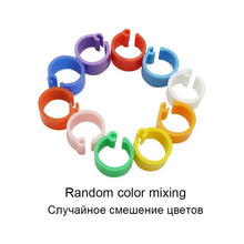Load image into Gallery viewer, 100 pcs Inner Diameter 8mm Bird Pigeon Foot Ring Ten Colors Without Text Light weight Freedom Of Action Poultry Ring Bird Carry