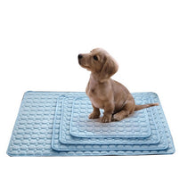 Load image into Gallery viewer, Pet Dog Summer Cooling Mat Pet Puppy Cool Cold Ice Pad Moisture-Proof Cooler Sofa Mats Portable Tour Sleeping Pet Accessories