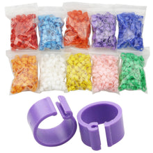 Load image into Gallery viewer, 100 pcs Inner Diameter 8mm Bird Pigeon Foot Ring Ten Colors Without Text Light weight Freedom Of Action Poultry Ring Bird Carry