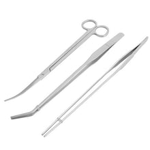 Load image into Gallery viewer, Aquarium Tank Aquascaping Tools Aquarium Scissor Tweezers Tool Stainless Steel Aquatic Plants Set for Aquarium Maintenance
