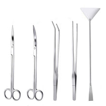 Load image into Gallery viewer, Aquarium Tank Aquascaping Tools Aquarium Scissor Tweezers Tool Stainless Steel Aquatic Plants Set for Aquarium Maintenance
