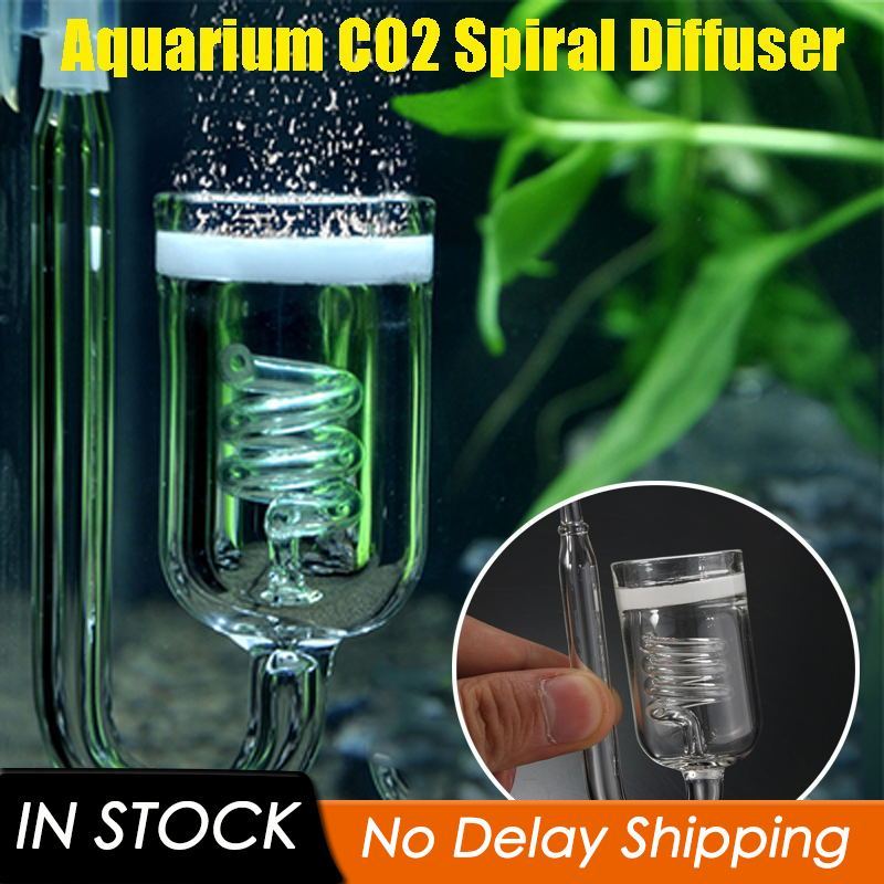 1 Pc Aquarium CO2 Diffuser Glass Tank Bubble Atomizer Reactor Solenoid Regulator Moss CO2 Atomizer for 60~300L Plants