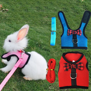Small Animal Pet Mesh Leash Harnesses Cute  Accessories Rabbit Leash Lead Vest Mesh Harness Leash Pet Strap S M L#15