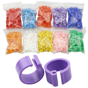 100 pcs Inner Diameter 8mm Bird Pigeon Foot Ring Ten Colors Without Text Light weight Freedom Of Action Poultry Ring Bird Carry